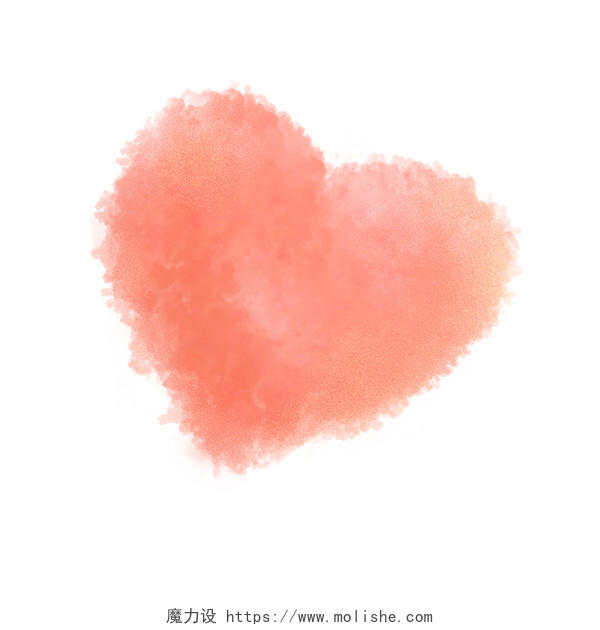 粉色手绘卡通爱心云朵七夕情人节元素PNG素材